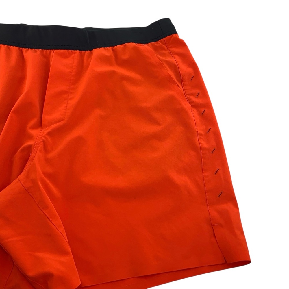 Ten Thousand Men’s Athletic Interval Shorts in Red Orange - Picture 4 of 6